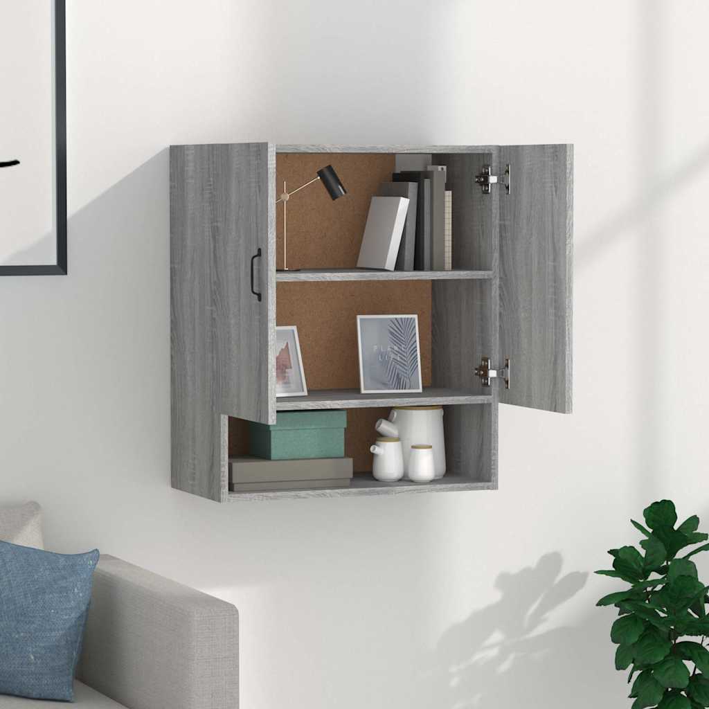 vidaXL Wall Cabinet Grey Sonoma 60x31x70 cm Engineered Wood 3