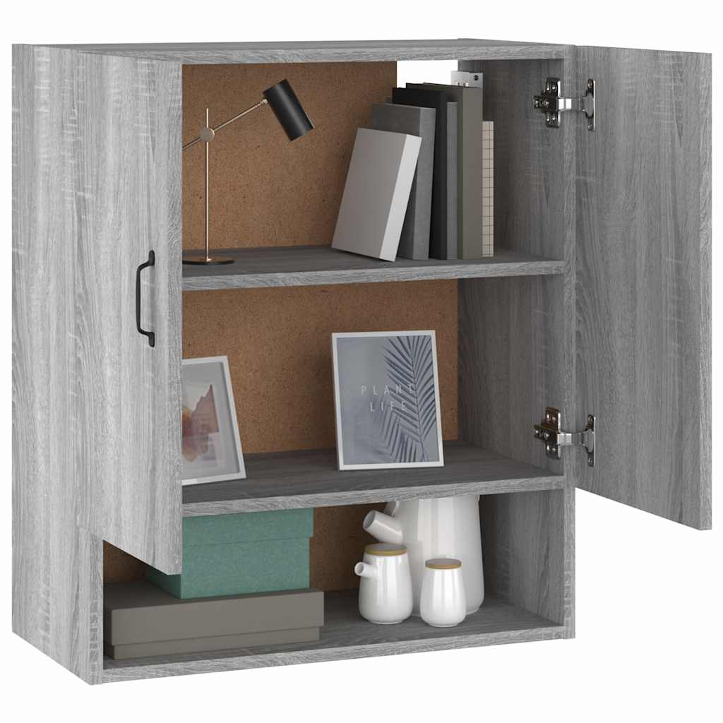 vidaXL Wall Cabinet Grey Sonoma 60x31x70 cm Engineered Wood 4