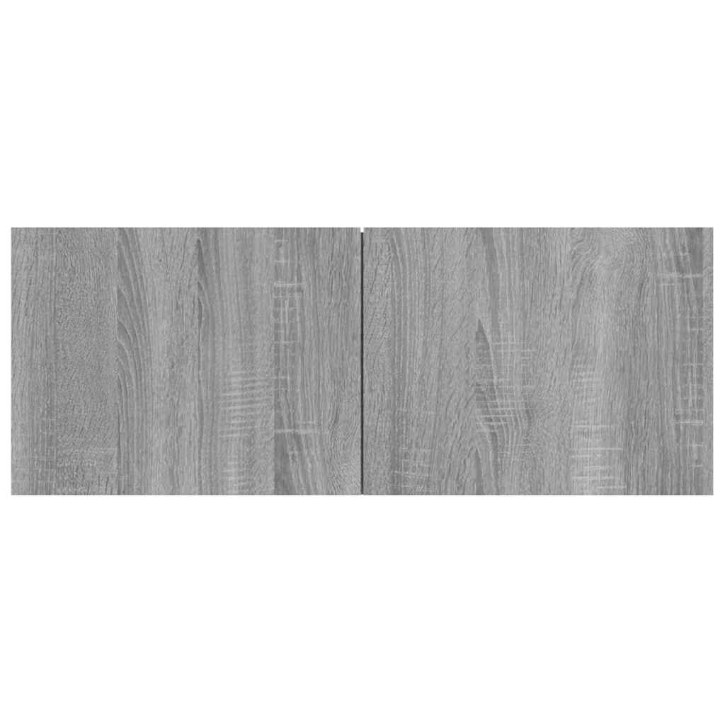 vidaXL 2 Piece TV Cabinet Set Grey Sonoma 80x30x30 cm Engineered Wood 4