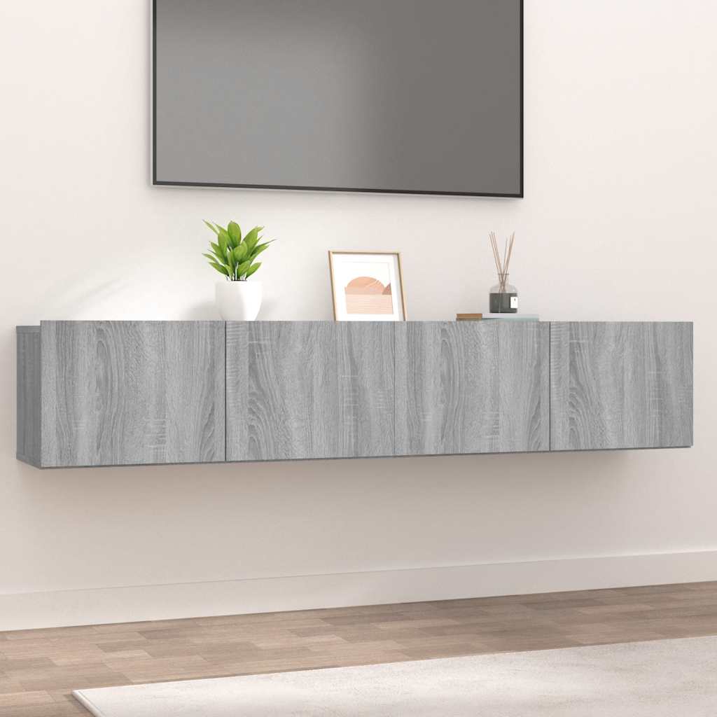 vidaXL 2 Piece TV Cabinet Set Grey Sonoma 80x30x30 cm Engineered Wood 1