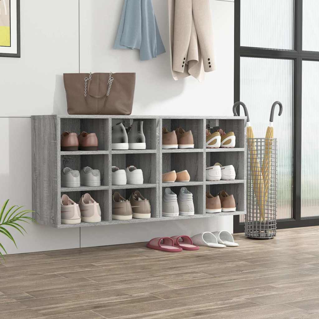 vidaXL Shoe Cabinets 2 pcs Grey Sonoma 52,5x30x50 cm 1
