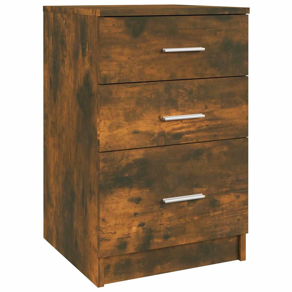 vidaXL Bed Cabinet Smoked Oak 40x40x63 cm Engineered Wood 2