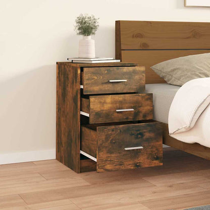 vidaXL Bed Cabinet Smoked Oak 40x40x63 cm Engineered Wood 3