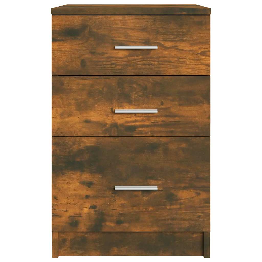 vidaXL Bed Cabinet Smoked Oak 40x40x63 cm Engineered Wood 6
