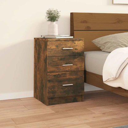 vidaXL Bed Cabinet Smoked Oak 40x40x63 cm Engineered Wood 1