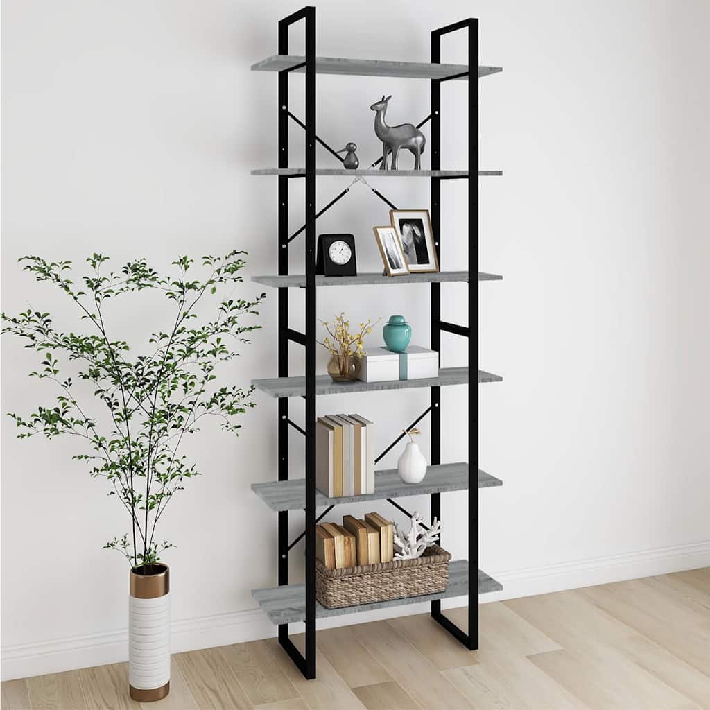 vidaXL High Cabinet Grey Sonoma 80x30x210 cm Engineered Wood 1