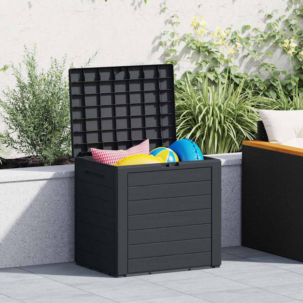 vidaXL Garden Storage Box Anthracite 58,5x46x55 cm Polypropylene 1