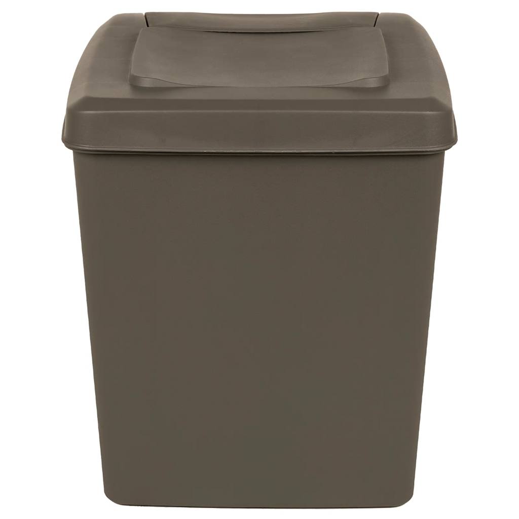 vidaXL Stackable Garbage Bin Boxes 3 pcs Grey 75 L Polypropylene 4