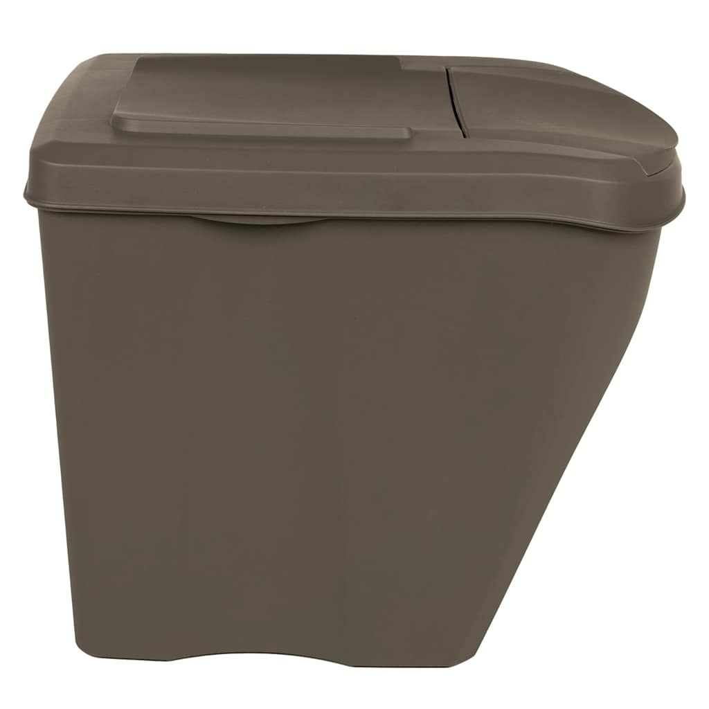 vidaXL Stackable Garbage Bin Boxes 3 pcs Grey 75 L Polypropylene 5