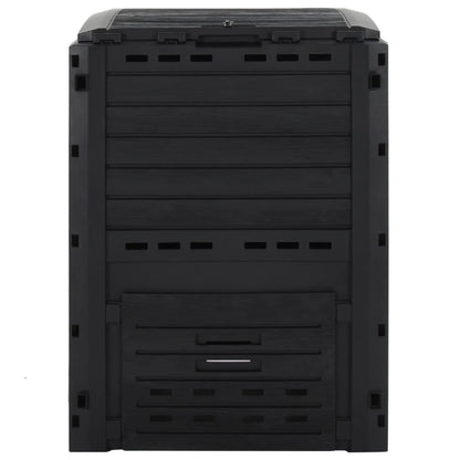 vidaXL Garden Composter Black 280 L Polypropylene 2