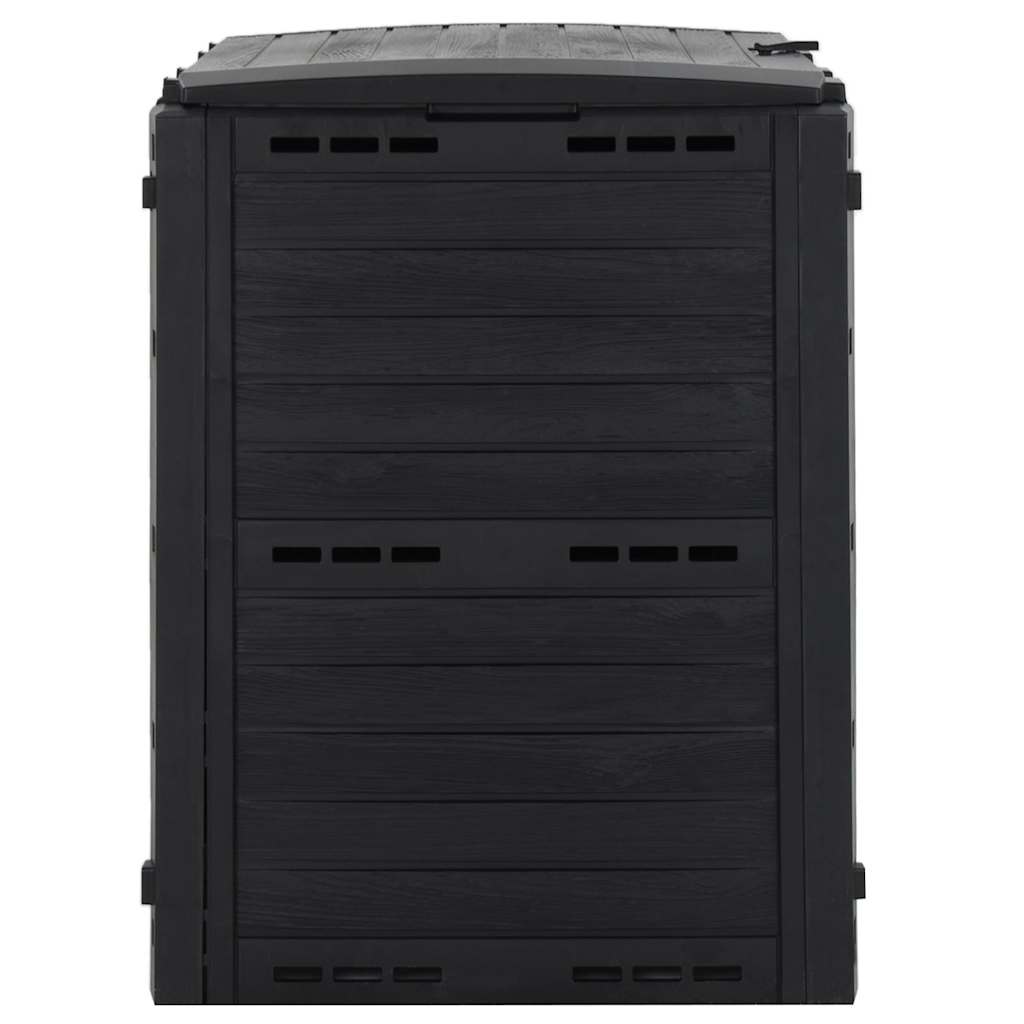 vidaXL Garden Composter Black 280 L Polypropylene 3