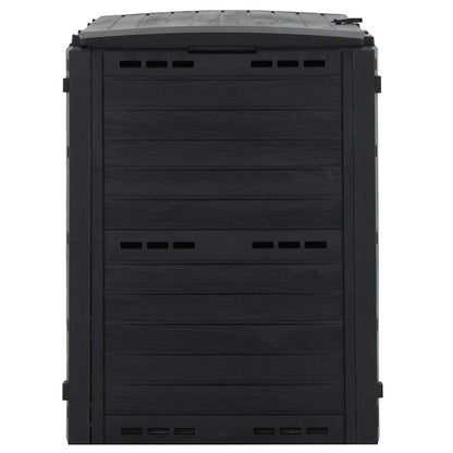 vidaXL Garden Composter Black 280 L Polypropylene 3