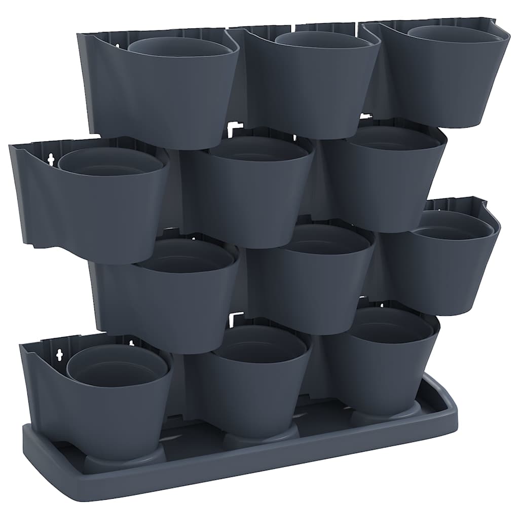 vidaXL Garden Plant Set | Anthracite | Polypropylene | Large 2