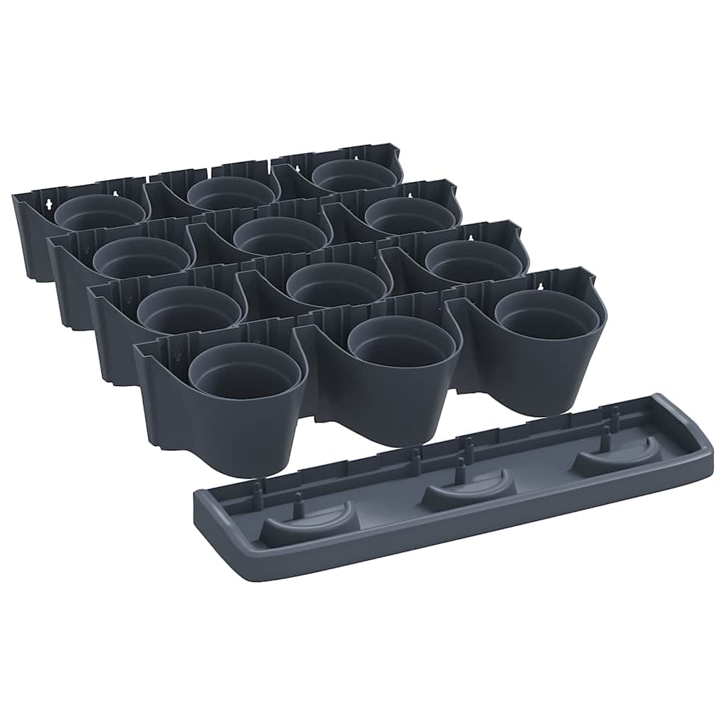vidaXL Garden Plant Set | Anthracite | Polypropylene | Large 3