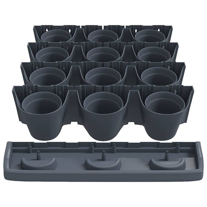 vidaXL Garden Plant Set | Anthracite | Polypropylene | Large 4