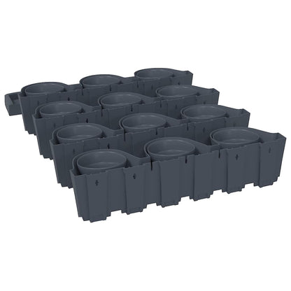 vidaXL Garden Plant Set | Anthracite | Polypropylene | Large 6