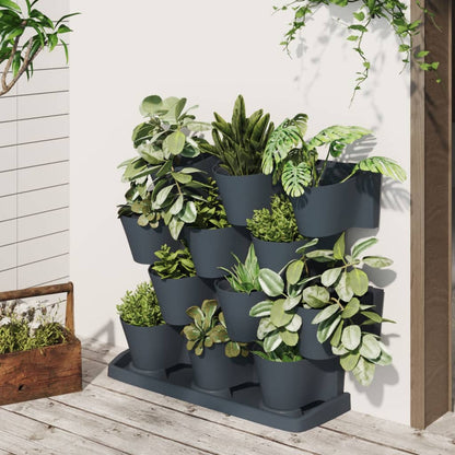 vidaXL Garden Plant Set | Anthracite | Polypropylene | Large 1