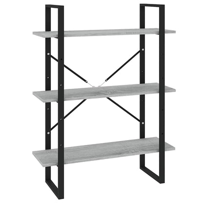 vidaXL 5-Tier Book Cabinet Grey Sonoma 80x30x175 cm Engineered Wood 5