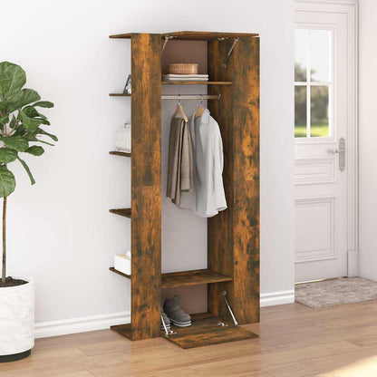 Hallway Cabinets 2 pcs Engineered Wood Smoked oak