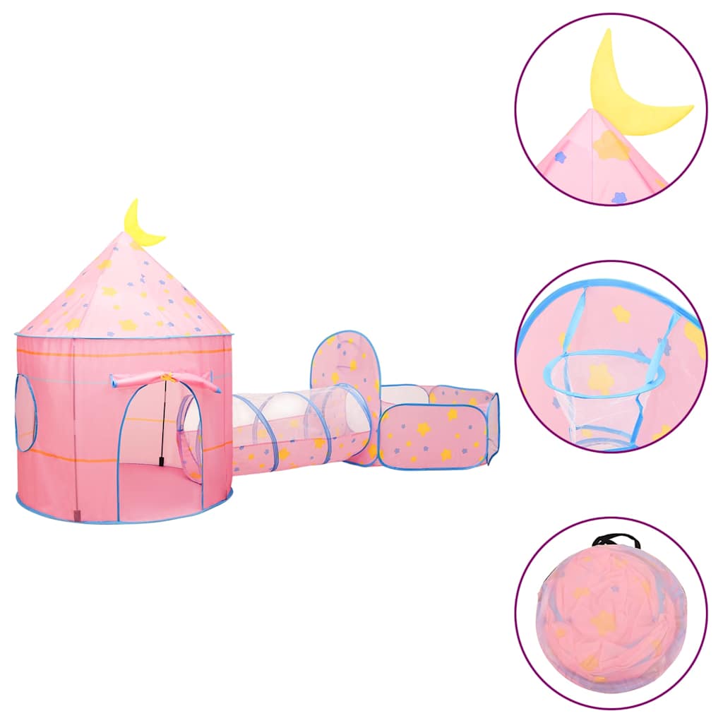 vidaXL Children Play Tent Pink 301x120x128 cm 2