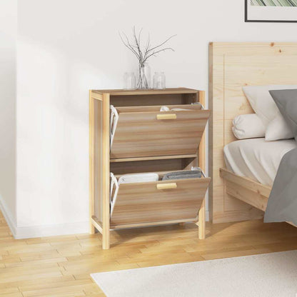 vidaXL Shoe Cabinet | White | Engineered wood, solid pine wood | Medium 4