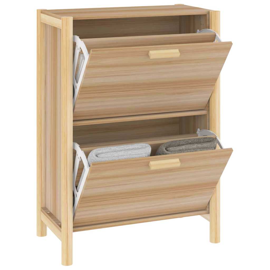 vidaXL Shoe Cabinet | White | Engineered wood, solid pine wood | Medium 5