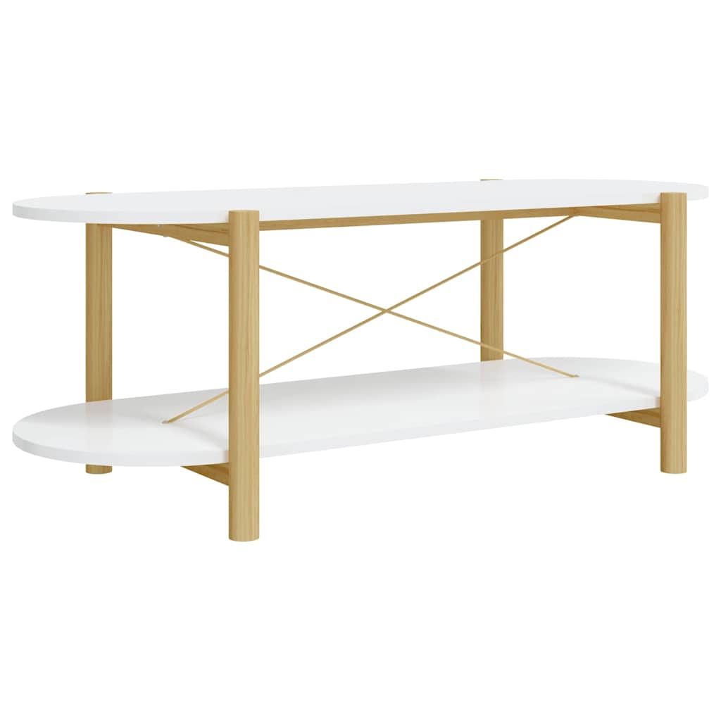 vidaXL Coffee Table White 110x48x40 cm Engineered Wood 2