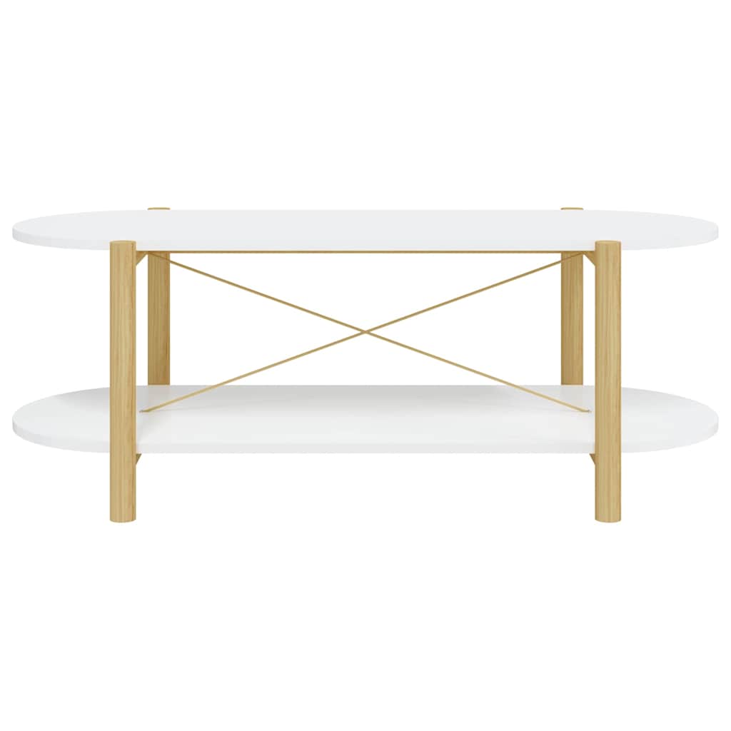 vidaXL Coffee Table White 110x48x40 cm Engineered Wood 5