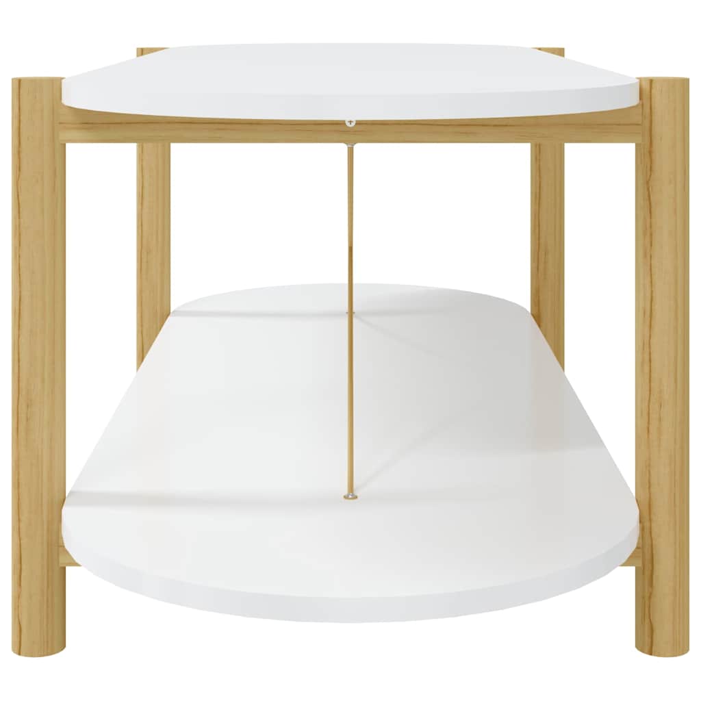 vidaXL Coffee Table White 110x48x40 cm Engineered Wood 6