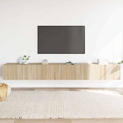3 Piece TV Cabinet Set Engineered Wood Width 80 cm Sonoma oak