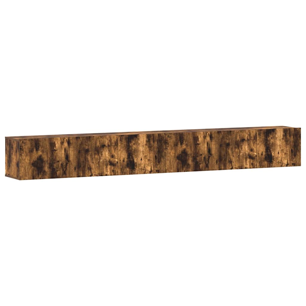 vidaXL 3 Piece TV Cabinet Set Smoked Oak Engineered Wood 2