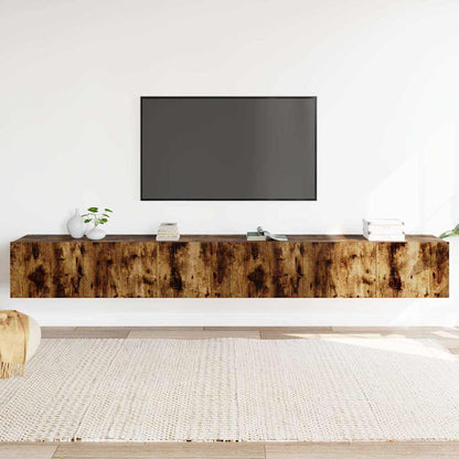 vidaXL 3 Piece TV Cabinet Set Smoked Oak Engineered Wood 1