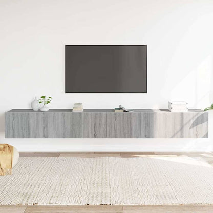 3 Piece TV Cabinet Set Engineered Wood Width 80 cm Grey sonoma