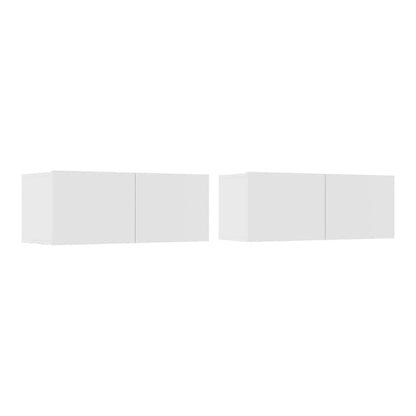 6 Piece TV Cabinet Set Engineered Wood White 100 cm