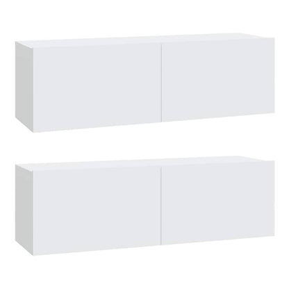 6 Piece TV Cabinet Set Engineered Wood White 100 cm
