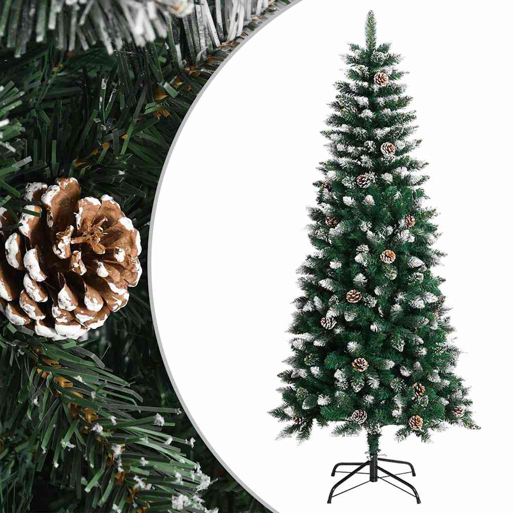 vidaXL Artificial Christmas Tree with Stand Green 150 cm PVC 1