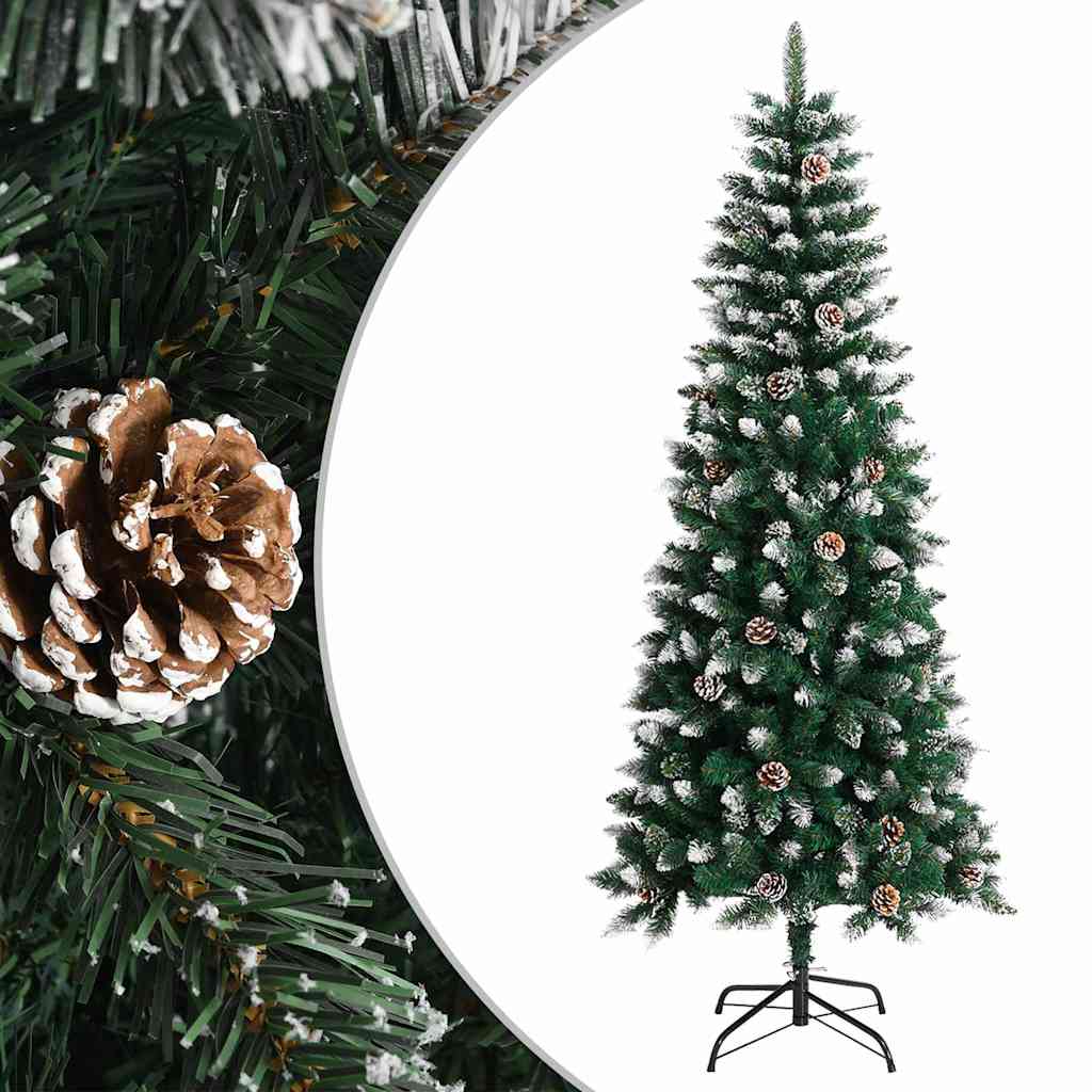 vidaXL Artificial Christmas Tree with Stand Green 180 cm PVC 1