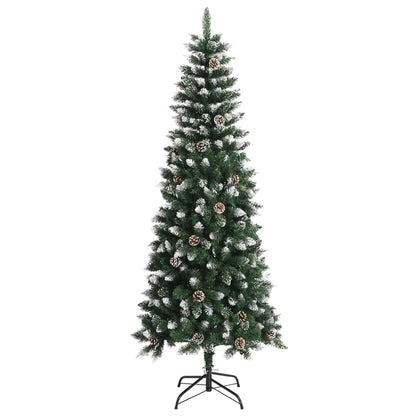 vidaXL Artificial Christmas Tree with Stand Green 210 cm PVC 2