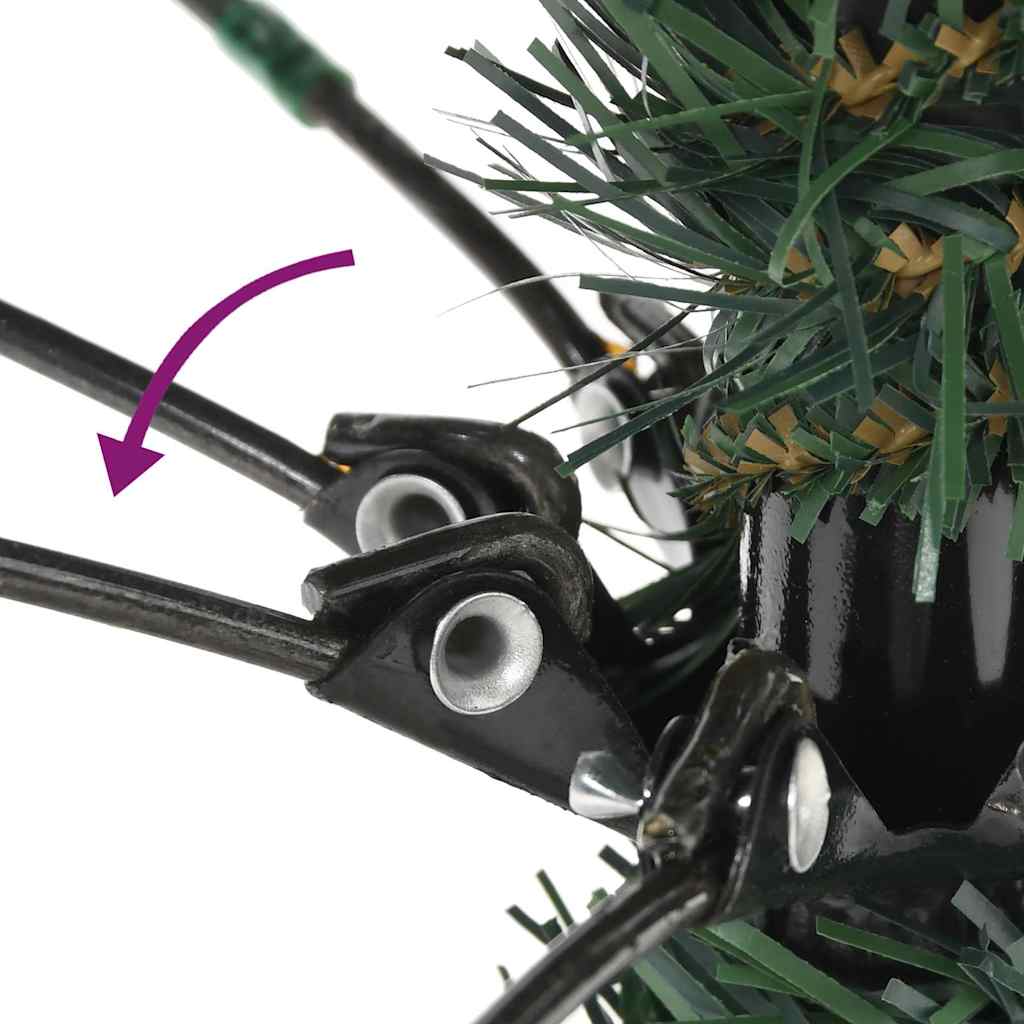 vidaXL Artificial Christmas Tree with Stand Green 210 cm PVC 4