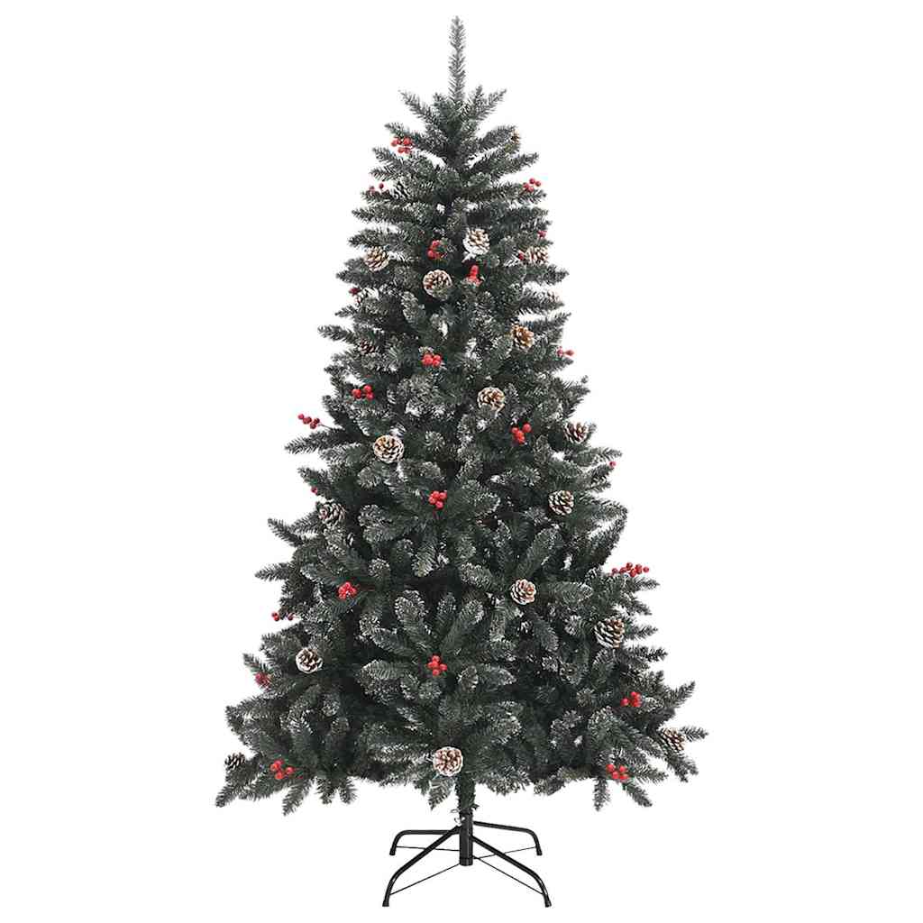 vidaXL Artificial Christmas Tree with Stand Green 150 cm PVC 2