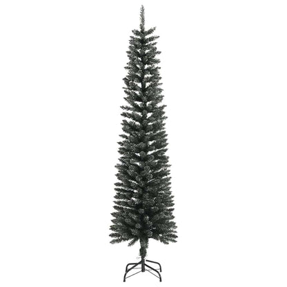 vidaXL Artificial Slim Christmas Tree with Stand Green 210 cm PVC 2