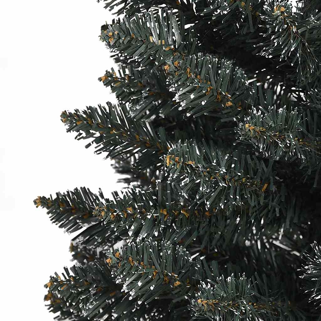 vidaXL Artificial Slim Christmas Tree with Stand Green 210 cm PVC 5