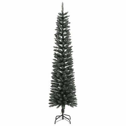 vidaXL Artificial Slim Christmas Tree with Stand Green 240 cm PVC 2