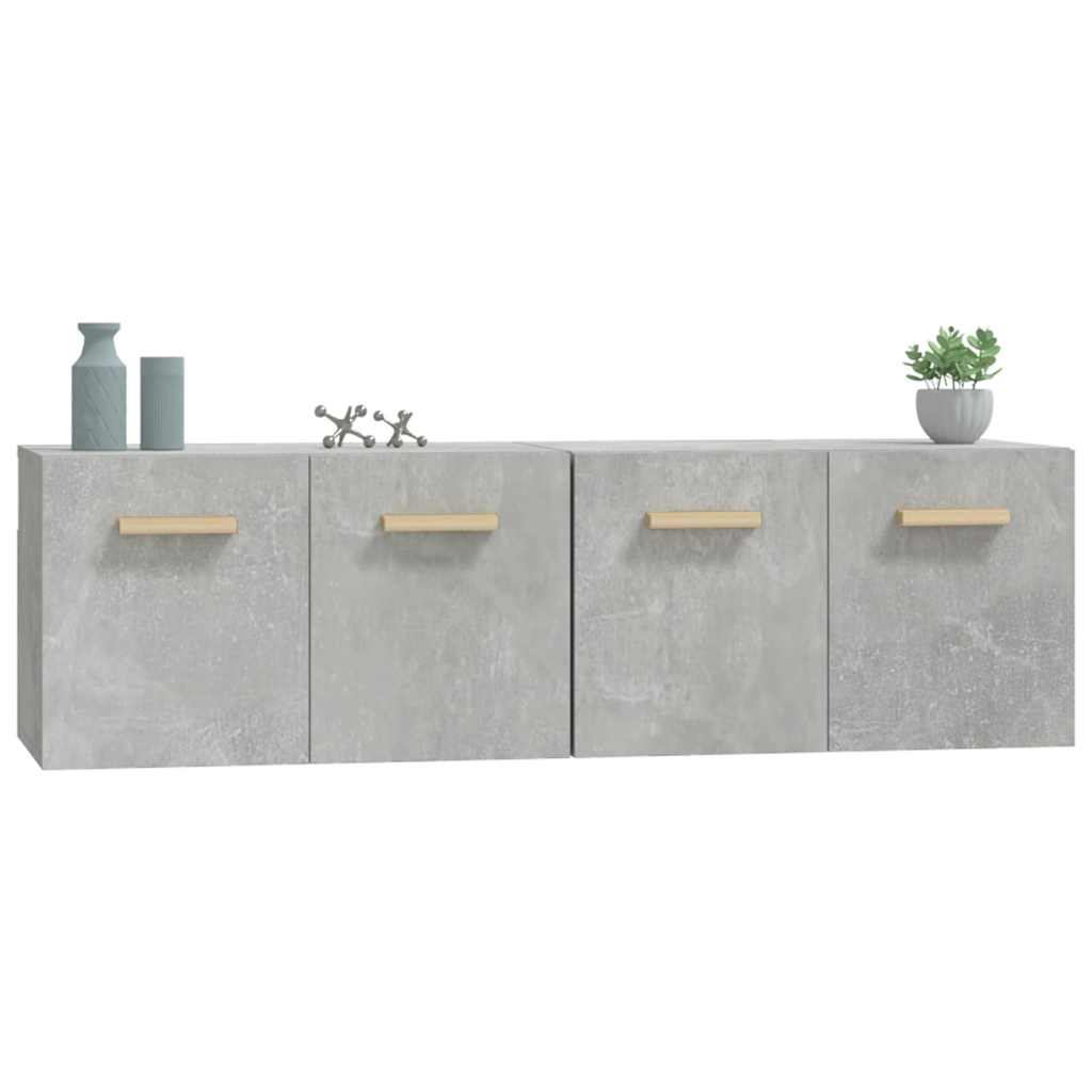 vidaXL Wall Cabinets 2 pcs Concrete Grey 60x36.5x35 cm Engineered Wood 4