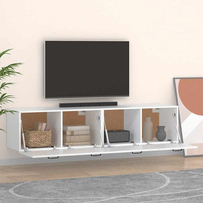 Wall Cabinets 2 pcs 60x36,5x35 cm Engineered Wood Depth 36.5 cm White