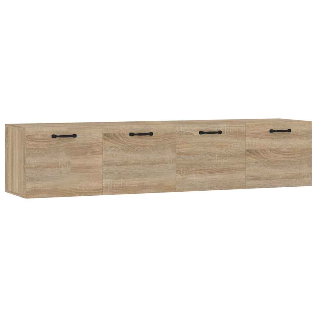 Wall Cabinets 2 pcs 60x36,5x35 cm Engineered Wood Depth 36.5 cm Sonoma oak
