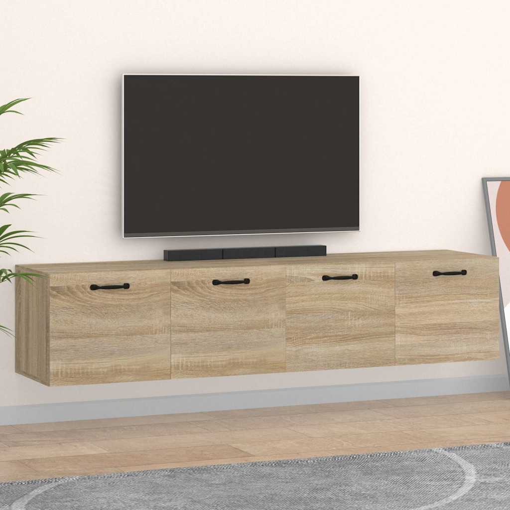 Wall Cabinets 2 pcs 60x36,5x35 cm Engineered Wood Depth 36.5 cm Sonoma oak