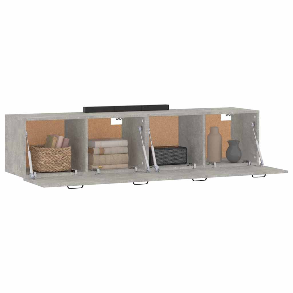 vidaXL Wall Cabinets 2 pcs Concrete Grey 60x36.5x35 cm Engineered Wood 4