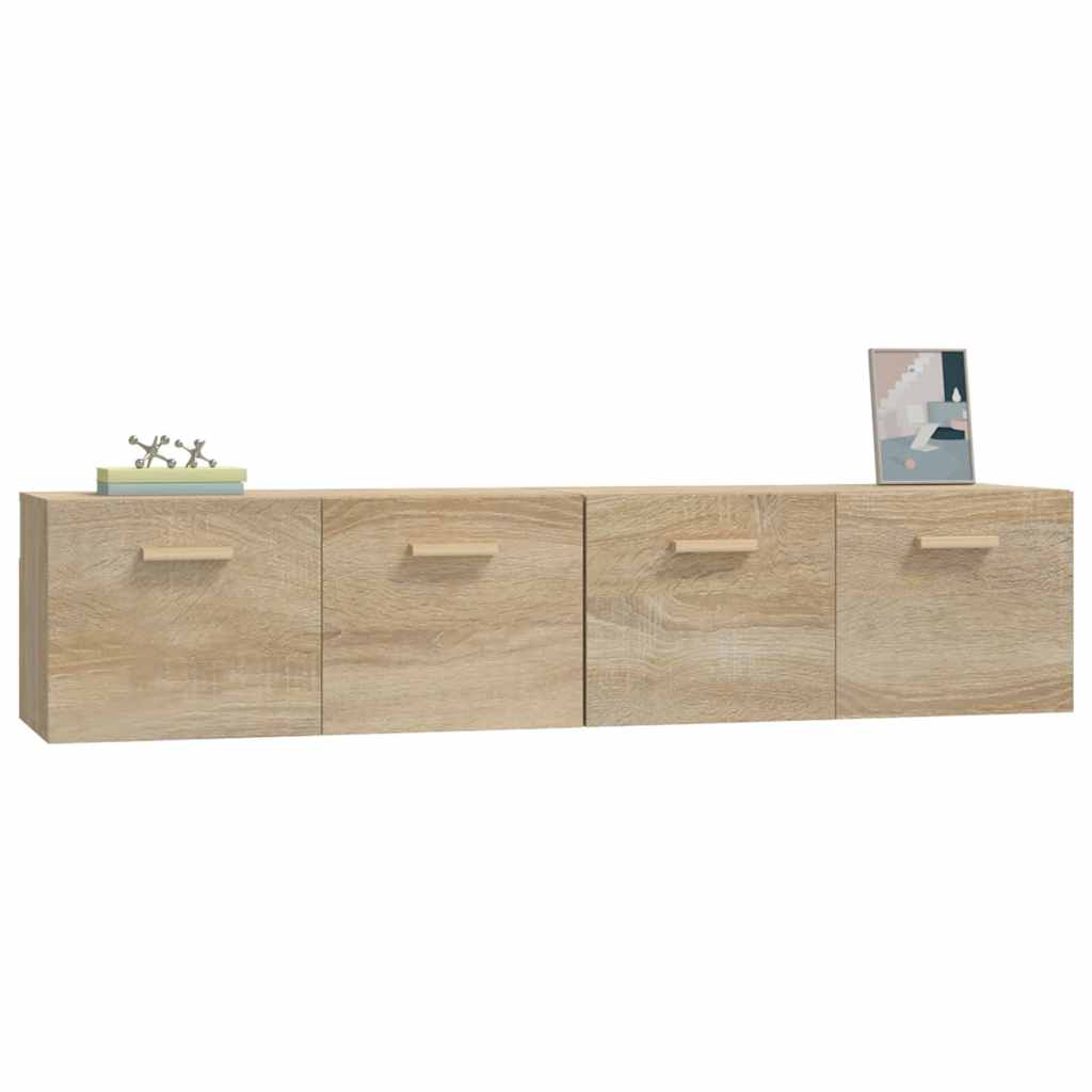 Wall Cabinets 2 pcs 80x35x36.5 cm Engineered Wood Sonoma oak