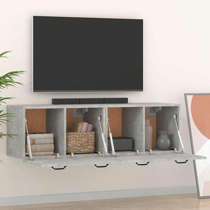vidaXL Wall Cabinets 2 pcs Concrete Grey 80x35x36.5 cm Engineered Wood 3